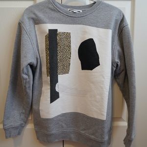 McQ Alexander McQueen abstract face sweatshirt